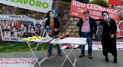 Partecipazione al presidio in piazza a Prato per Luana